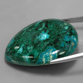 Crisocola multicolor natural de 95,08 ct, en forma de pera, opaco