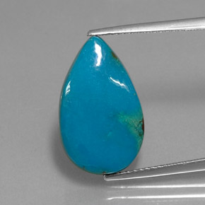 Crisocola multicolor natural de 6,88 ct, en forma de pera, opaco