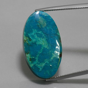 Crisocola multicolor natural de 18,59 ct, corte óvalo, opaco