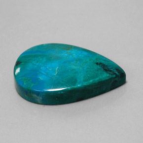 Crisocola multicolor natural de 30,57 ct, en forma de pera, opaco