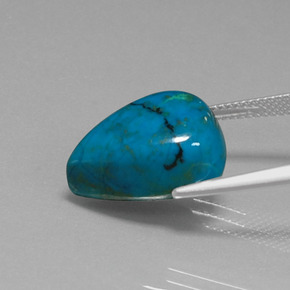 crisocola Multicolor natural de 13.32 ct, En forma de pera, Opaco