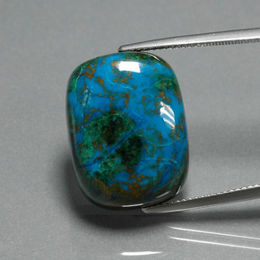 crisocola Multicolor natural de 28.39 ct, Corte Cojín, Opaco