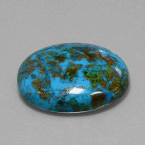 Crisocola multicolor natural de 47,87 ct, corte óvalo, opaco