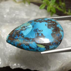 crisocola Multicolor natural de 34.39 ct, En forma de pera, Opaco