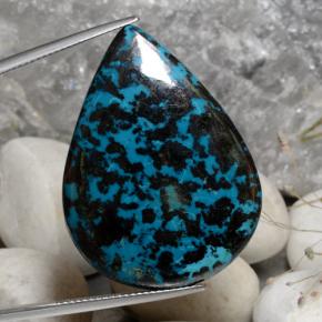 Crisocola multicolor natural de 53,42 ct, en forma de pera, opaco