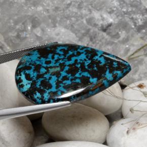 Crisocola multicolor natural de 53,42 ct, en forma de pera, opaco