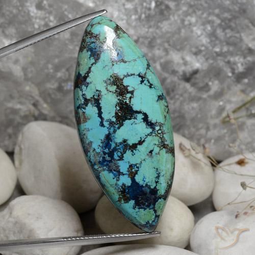 36.57ct Natural Multicolor crisocola, Marquesa, Opaco
