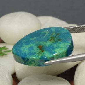 Crisocola multicolor natural de 24,72 ct, forma elegante, opaco