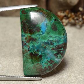 Crisocola multicolor natural de 28,27 ct, forma elegante, opaco