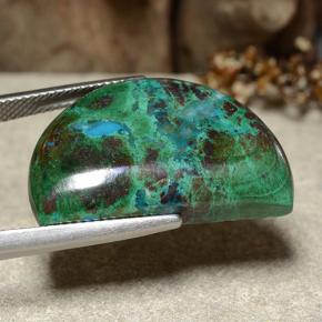 Crisocola multicolor natural de 28,27 ct, forma elegante, opaco