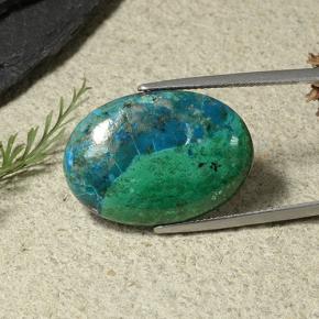 crisocola Multicolor natural de 19.55 ct, Corte Óvalo, Opaco