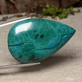 crisocola Multicolor natural de 60.60 ct, En forma de pera, Opaco