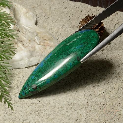 crisocola Multicolor natural de 45.74 ct, En forma de pera, Opaco