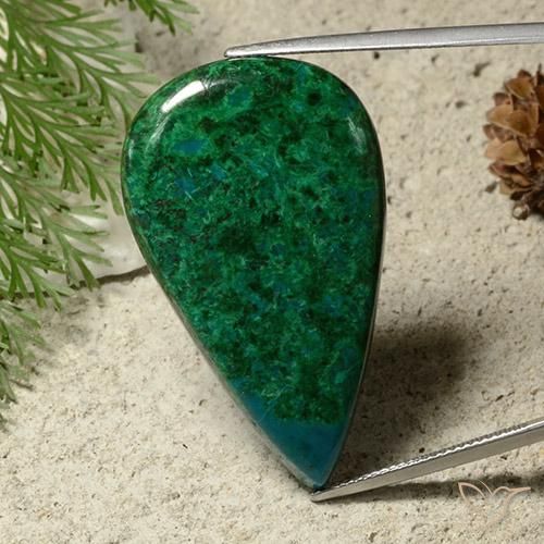 Crisocola Multicolor natural de 41.72 ct, En forma de pera, Opaco