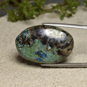 crisocola Multicolor natural de 40.10 ct, Corte Óvalo, Opaco