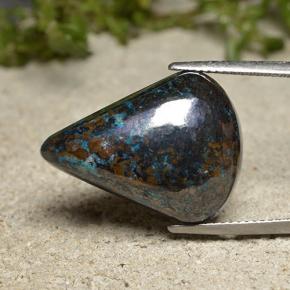 crisocola Multicolor natural de 27.27 ct, En forma de pera, Opaco