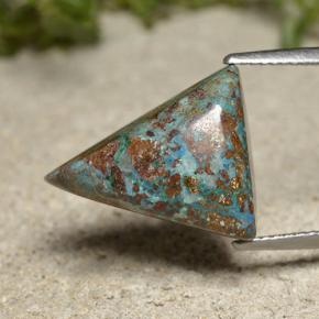 crisocola Multicolor natural de 12.09 ct, Trillón, Opaco