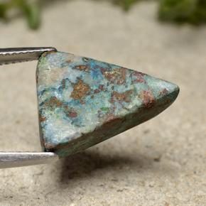 crisocola Multicolor natural de 12.09 ct, Trillón, Opaco