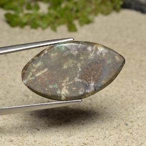 crisocola Multicolor natural de 15.73 ct, Marquesa, Opaco