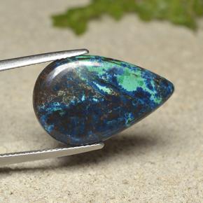 crisocola Multicolor natural de 12.02 ct, En forma de pera, Opaco