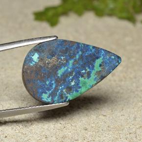 crisocola Multicolor natural de 12.02 ct, En forma de pera, Opaco