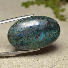 crisocola Multicolor natural de 36.86 ct, Corte Óvalo, Opaco