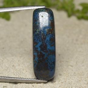 Crisocola multicolor natural de 16,65 ct, corte cojín, opaco