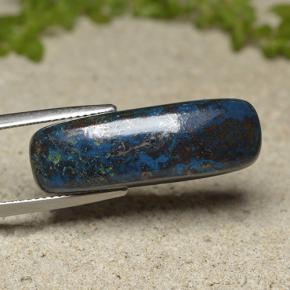Crisocola multicolor natural de 16,65 ct, corte cojín, opaco