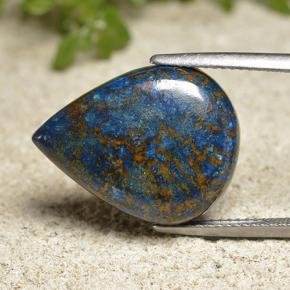 crisocola Multicolor natural de 17.52 ct, En forma de pera, Opaco