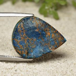 crisocola Multicolor natural de 17.52 ct, En forma de pera, Opaco