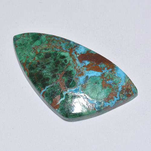 Crisocola multicolor natural de 9,00 ct, forma elegante, opaco