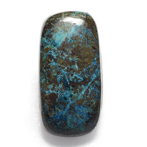 Crisocola multicolor natural de 11,89 ct, corte cojín, opaco