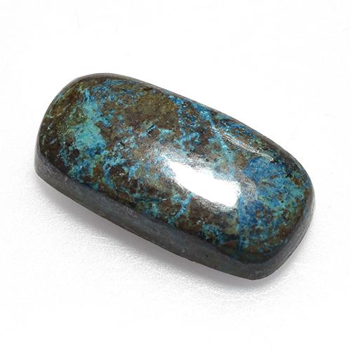 Crisocola multicolor natural de 11,89 ct, corte cojín, opaco