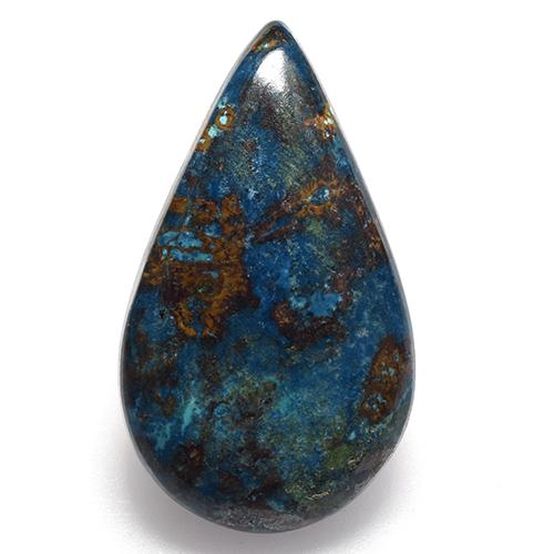Crisocola multicolor natural de 16,67 ct, en forma de pera, opaco