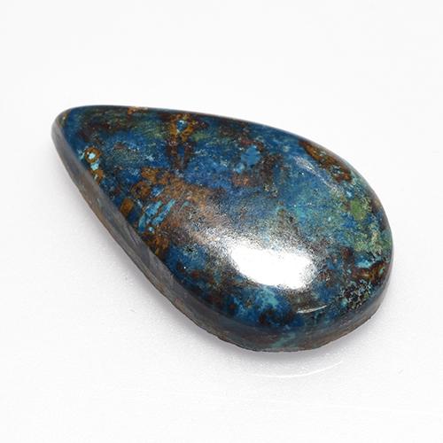 Crisocola multicolor natural de 16,67 ct, en forma de pera, opaco
