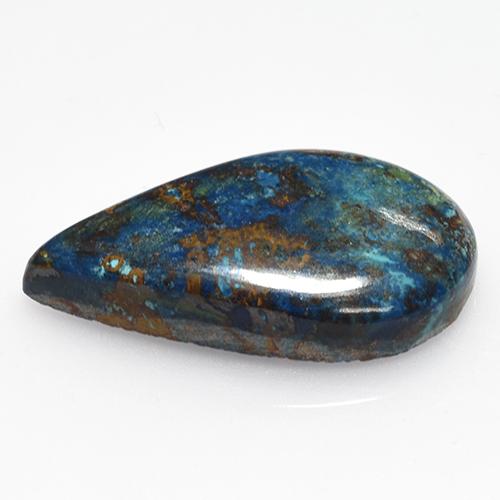 Crisocola multicolor natural de 16,67 ct, en forma de pera, opaco
