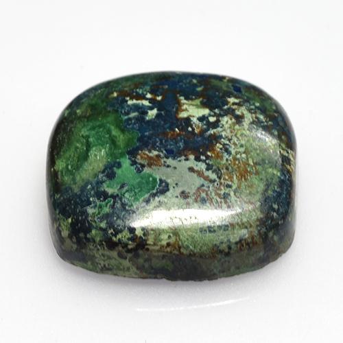 crisocola Multicolor natural de 18.86 ct, Corte Cojín, Opaco