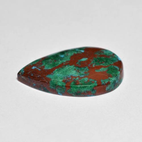 Crisocola multicolor natural de 5,19 ct, en forma de pera, opaco