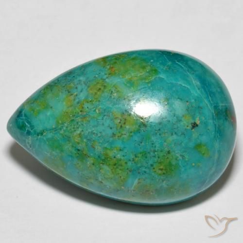 36.19ct Natural Multicolor crisocola, En forma de pera, Opaco