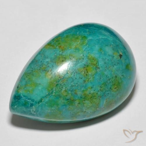 Crisocola Multicolor natural de 36.19 ct, En forma de pera, Opaco
