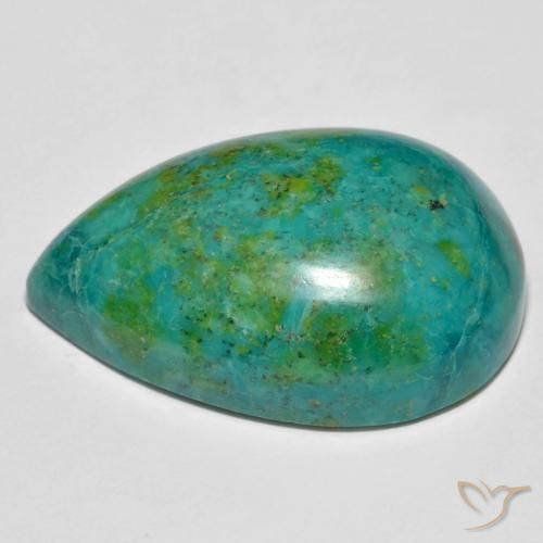Crisocola Multicolor natural de 36.19 ct, En forma de pera, Opaco