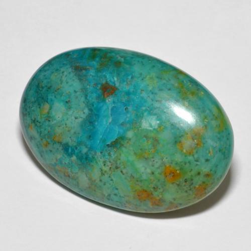 Crisocola multicolor natural de 16,82 ct, corte óvalo, opaco
