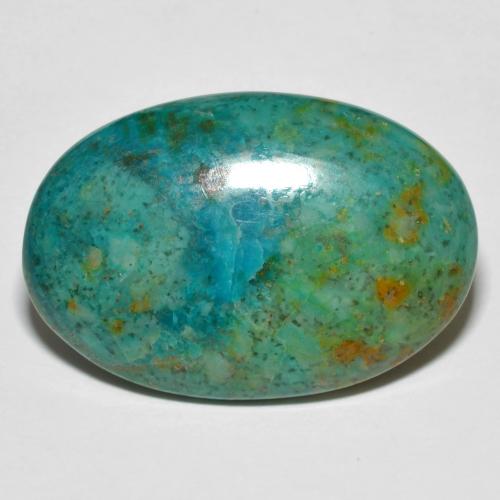 Crisocola multicolor natural de 16,82 ct, corte óvalo, opaco