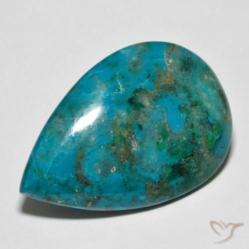 Crisocola Multicolor natural de 20.49 ct, En forma de pera, Opaco