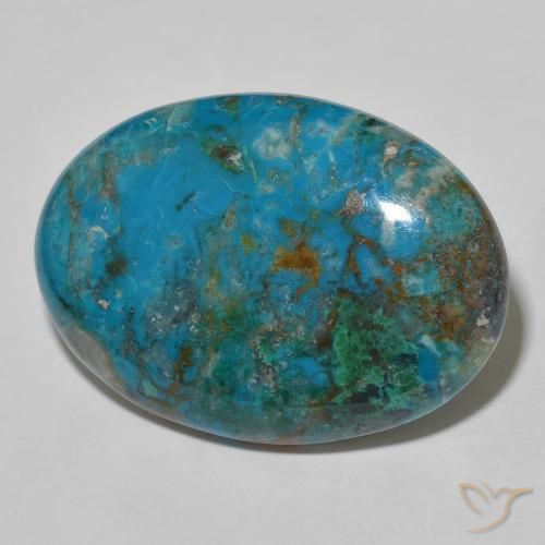 Crisocola Multicolor natural de 45.27 ct, Ovalada, Opaco