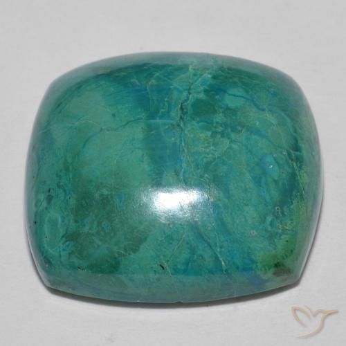 Crisocola Multicolor natural de 33.70 ct, Forma Cojín, Opaco