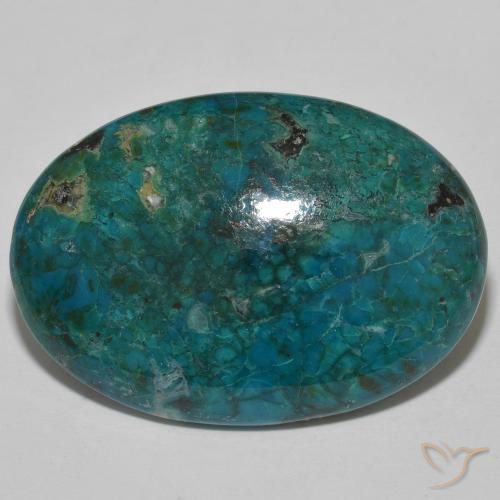 Crisocola multicolor natural de 29,35 ct, corte óvalo, opaco
