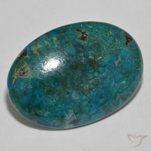Crisocola multicolor natural de 29,35 ct, corte óvalo, opaco