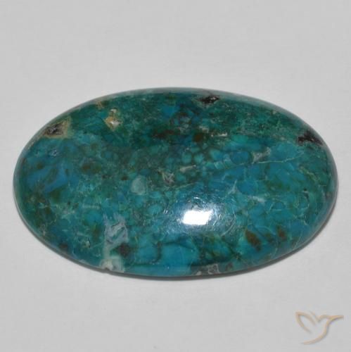 Crisocola multicolor natural de 29,35 ct, corte óvalo, opaco