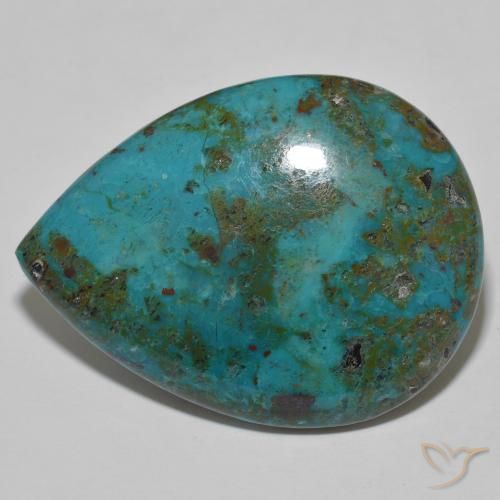 51.51ct Natural Multicolor crisocola, En forma de pera, Opaco